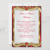 Royal Red Pareltjes Weddenschap Gold Crown Kaart (Achterkant)