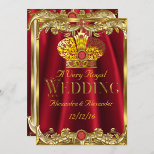 Royal Red Pareltjes Weddenschap Gold Crown Kaart