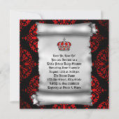 Royal Red Prince Baby shower Kaart (Achterkant)