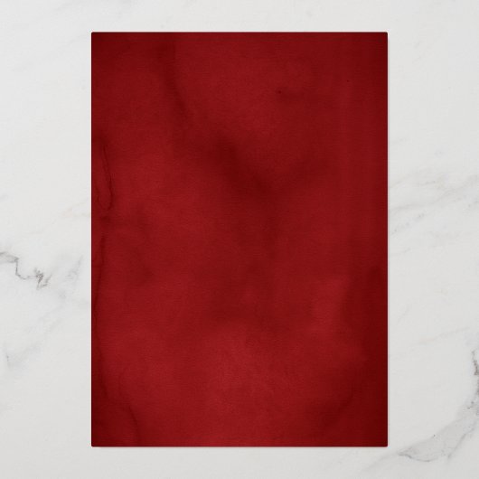 Royal Red Silver Butterfly Roos Quinceanera Folie Uitnodiging (Achterkant)