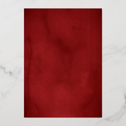 Royal Red Sparkle Gold Roos Quinceanera Folie Uitnodiging (Achterkant)