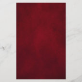 Royal Red White Silver Metallic Floral Wedding (Achterkant)