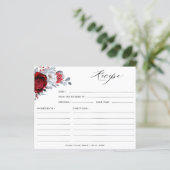 Royal Red White Silver Vrijgezellenfeest Receptenk (Staand voorkant)