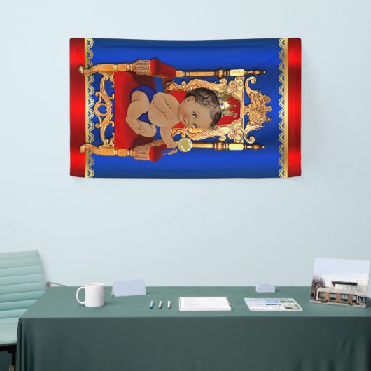 Royal Regal Fancy Etnisch Prince Boy Baby shower Spandoek (Beurs)