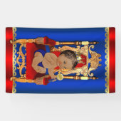Royal Regal Fancy Etnisch Prince Boy Baby shower Spandoek (Horizontaal)
