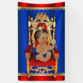 Royal Regal Fancy Etnisch Prince Boy Baby shower Spandoek (Verticaal)