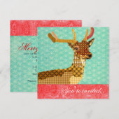 Royal Reindeer Turquoise Red Kaart (Voorkant / Achterkant)