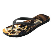 **"Royal Roar: De Gouden farao Leeuw"** Teenslippers (Schuin)