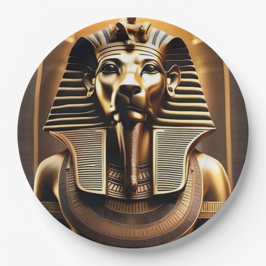 **"Royal Roar: The Golden Pharaoh Lion"** Papieren Bordje (Voorkant)