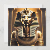 **"Royal Roar: The Golden Pharaoh Lion"** Save The Date (Voorkant)