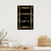 Royal Roaring 20s Gold Art Deco-Kaarten & cadeaubo Poster (Keuken)