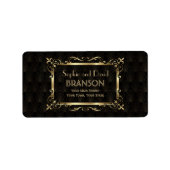 Royal Roaring 20s Gold Art Deco Wedding Etiket (Voorkant)