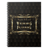 Royal Roaring 20s Gold Art Deco Weddingplanner Notitieboek (Voorkant)