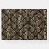 Royal Roaring 20's Gold Black Great Gatsby Wedding Gastenboek (Achterkant)