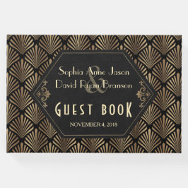 Royal Roaring 20's Gold Black Great Gatsby Wedding Gastenboek