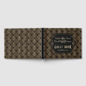 Royal Roaring 20's Gold Black Great Gatsby Wedding Gastenboek (Volledig)