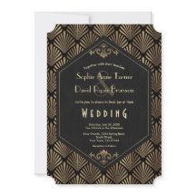 Royal Roaring 20's Gold Black Great Gatsby Wedding