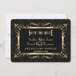 Royal Roaring Twenties Goud Art Deco Save The Date