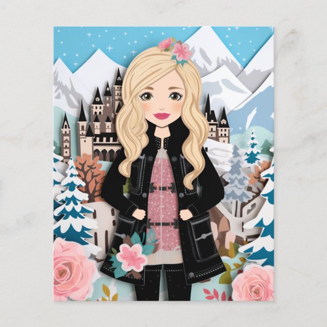 Royal Romp: Papieren poppenjurk voor Beierse drome (Voorkant)