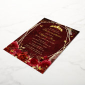 Royal rood goud bloemenvlinder tiara quinceanera folie uitnodiging (Gedraaid)