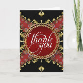 Royal rood goud kant dank u kaarten (Voorkant)