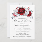 Royal rood wit zilver metallic repetitie diner kaart (Voorkant)