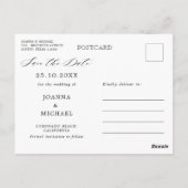 Royal Rood Wit Zilver Metallic Save the date Briefkaart (Achterkant)