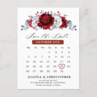 Royal Rood Wit Zilver Metallic Save the Date