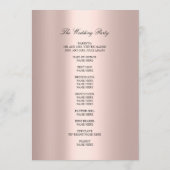 Royal Roos Blush Lijst 3D Program Formal Programmakaart (Achterkant)