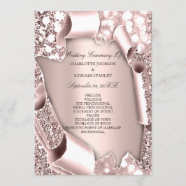 Royal Roos Blush Lijst 3D Program Formal Programmakaart