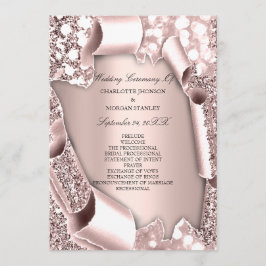 Royal Roos Blush Lijst 3D Program Formal Programmakaart