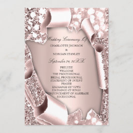 Royal Roos Blush Pink Lijst 3D Programmakaart