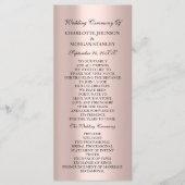 Royal Roos Blush Pink Minimalism Weddenschap Programmakaart (Voorkant)