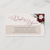 Royal Roos Display Douche Gedicht Geen Wrap Gift T Informatiekaartje (Voorkant)