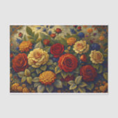 Royal Roos Garden Decoupage Tissuepapier (Voorkant)