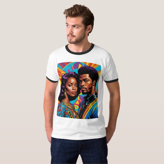 Royal Roots Vibrant Afro Love T-shirt (Voorkant volledig)