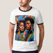 Royal Roots Vibrant Afro Love T-shirt (Voorkant)