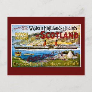Royal Route of Scotland Summer Tours  Briefkaart