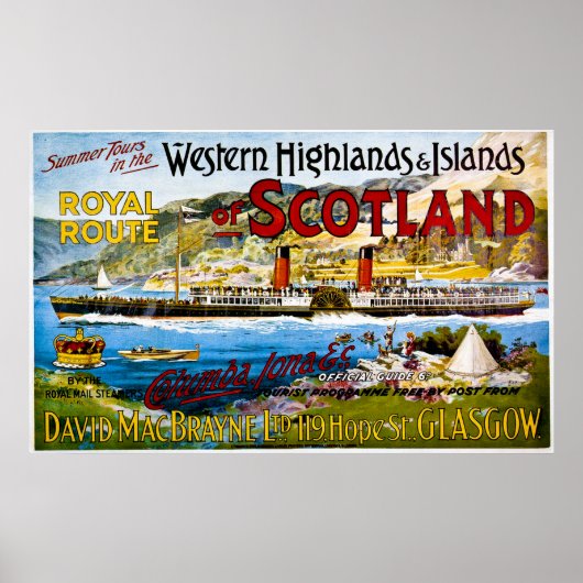 Royal Route of Scotland Summer Tours  Poster (Voorkant)