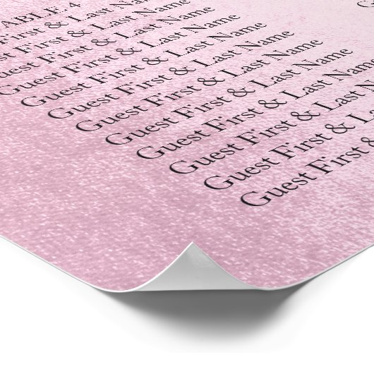 Royal Roze Rose Gold Grey Sey Chart Poste Poster (Hoek)