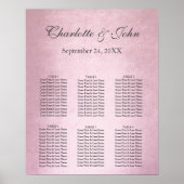 Royal Roze Rose Gold Grey Sey Chart Poste Poster (Voorkant)