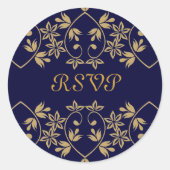Royal RSVP-Stickers Ronde Sticker (Voorkant)