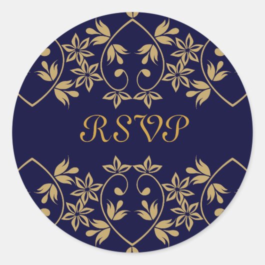 Royal RSVP-Stickers Ronde Sticker (Voorkant)