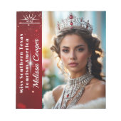 Royal Ruby Shimmer Pageant Autograph Pad Notitieblok (Voorkant)