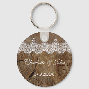 Royal Rustic-afbeelding bewaart de datum-sleutel-r Sleutelhanger