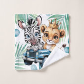Royal Safari Ride Boy Baby shower Gift Bad Handdoek (Wasdoekje)