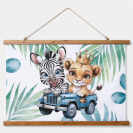 Royal Safari Ride Boy Baby shower Gift Hangend Wandkleed