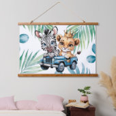Royal Safari Ride Boy Baby shower Gift Hangend Wandkleed (Slaapkamer)