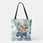 Royal Safari Ride Boy Baby shower Gift Tote Bag (Achterkant)