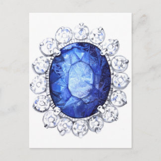 Royal Sapphire Original Waterverf Briefkaart